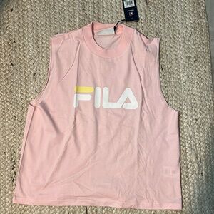 Pink Fila muscle tee. Size L brand new